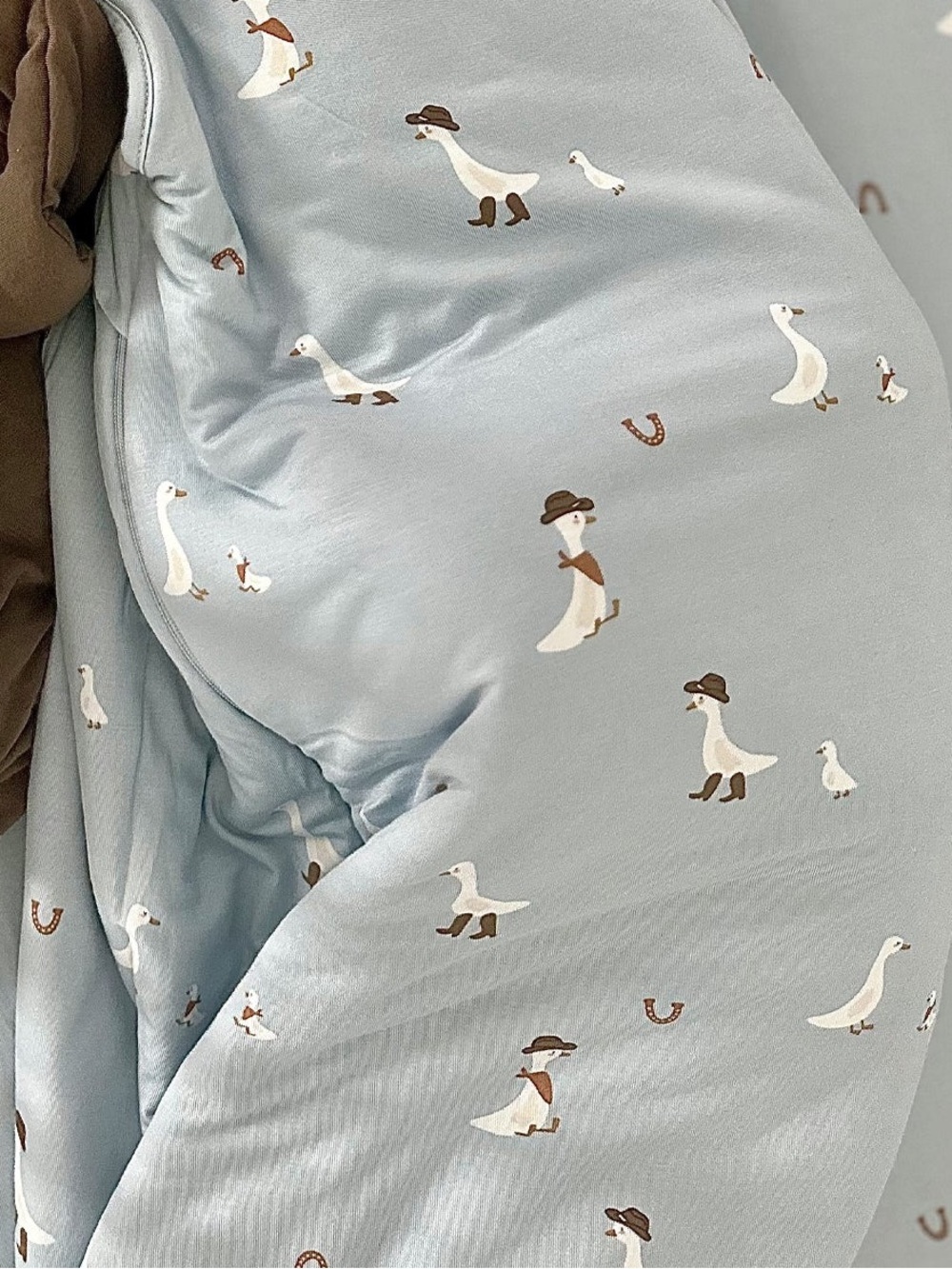 Gunamuna Long Sleeve Transitional Swaddle Sack, Cowboy Goose, 3-6 Months, Tog 1 - Picture 11 of 11